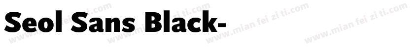 Seol Sans Black字体转换